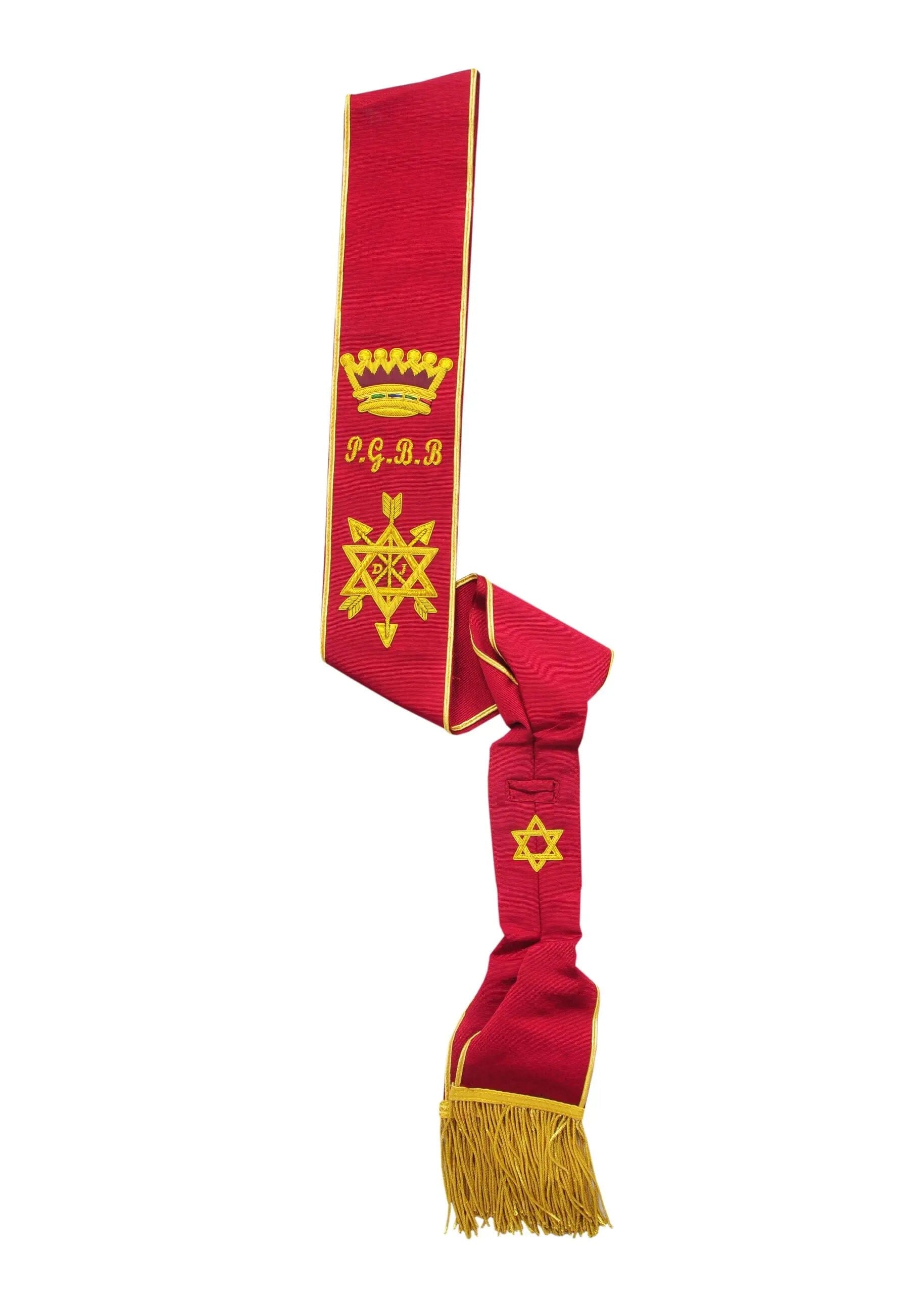 Unlined Order of Amaranth Officer's Sash moire ribbon