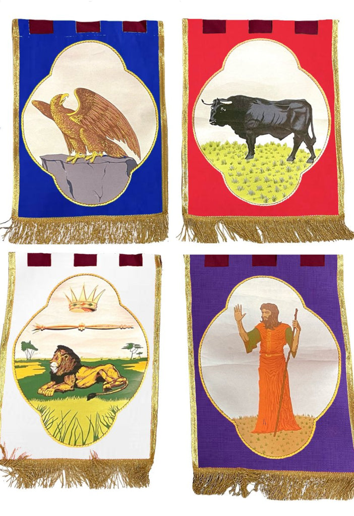 Pack 4 Grandes Bannières - Arche Royale Américaine Nos Colonnes - Boutique Maçonnique 