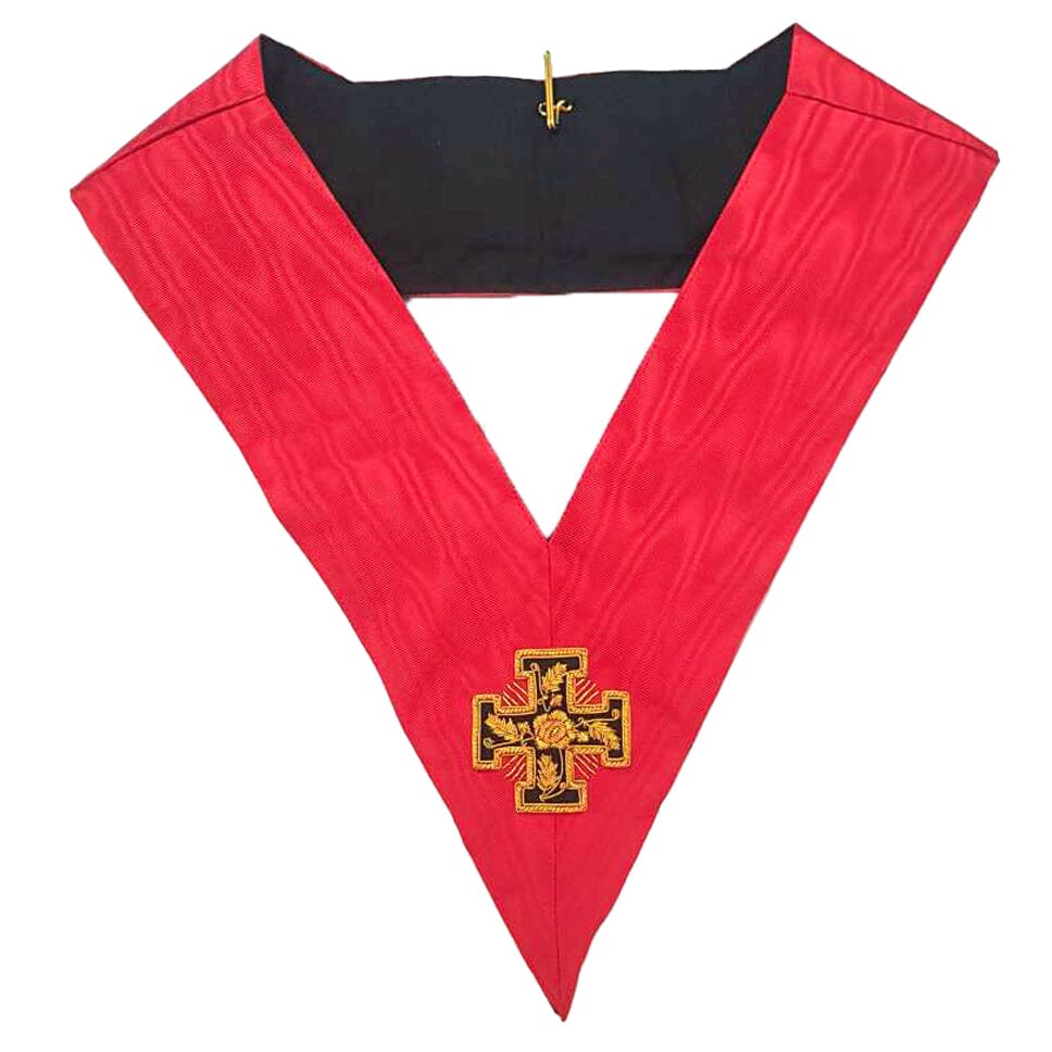 BONNES AFFAIRES - Sautoir Chevalier Rose - Croix . Croix Potencée #2 - 18° degré REAA / Memphis - Misraïm - Nos Colonnes