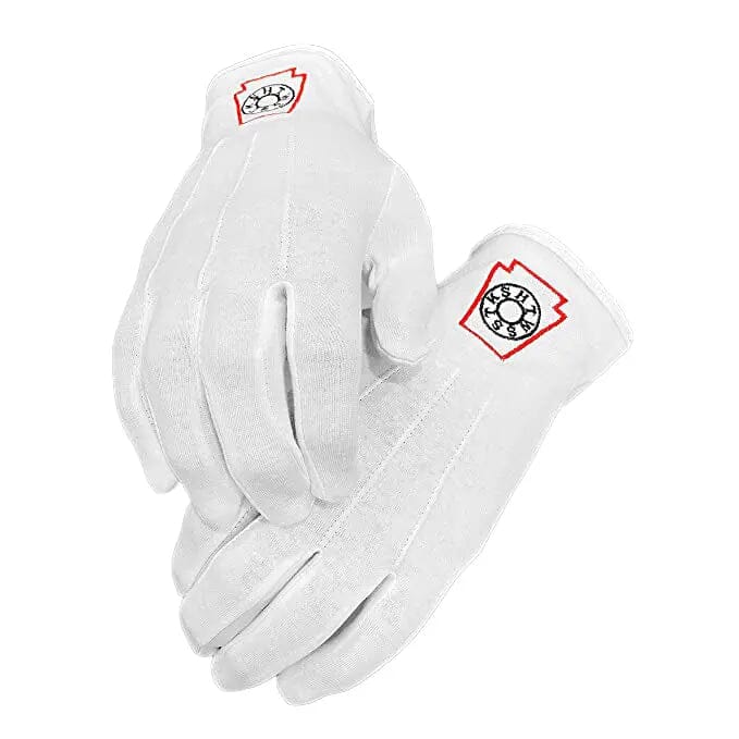 Gants Blancs Maçonniques Clé de Voûte - Maçonnerie La Marque - Nos Colonnes