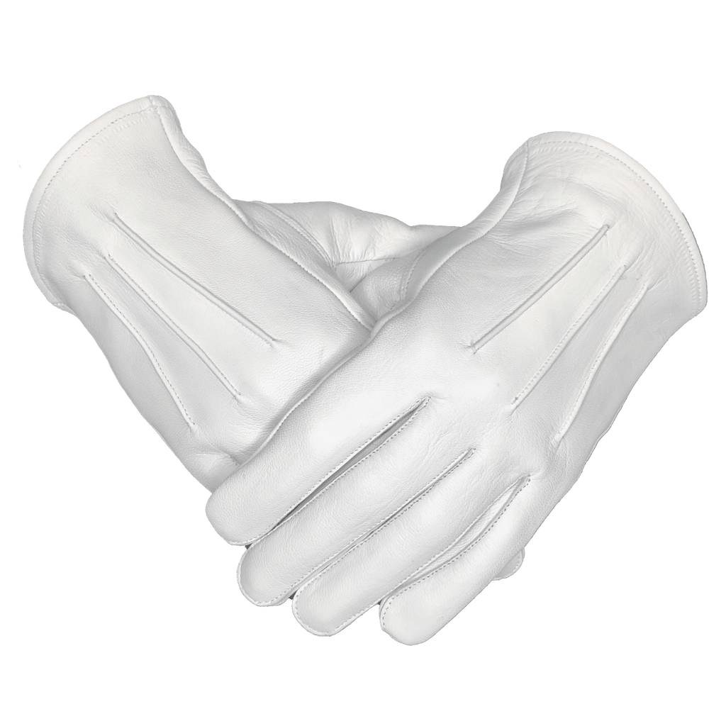 Gants Blancs Maçonniques en Cuir - Nos Colonnes