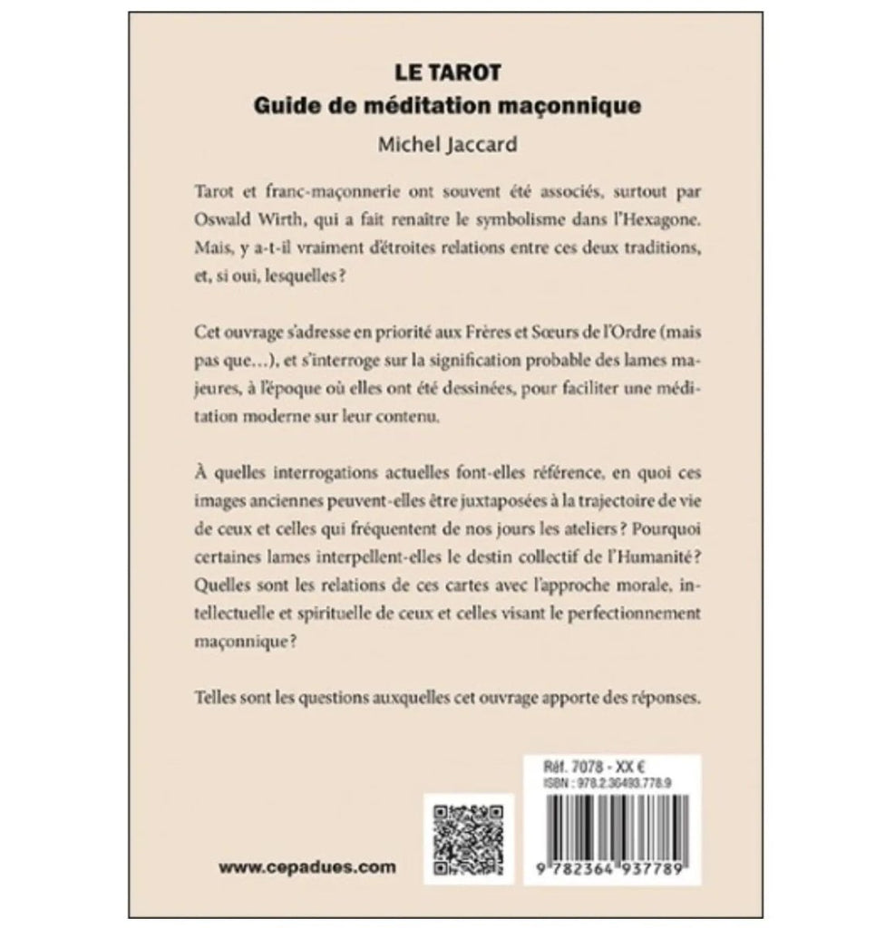 Le Tarot. Guide de méditation maçonnique - Nos Colonnes