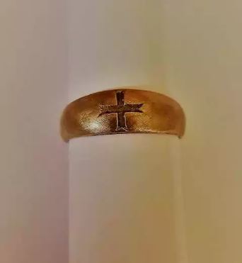 Bague croix templière en or Nos Colonnes - Boutique Maçonnique