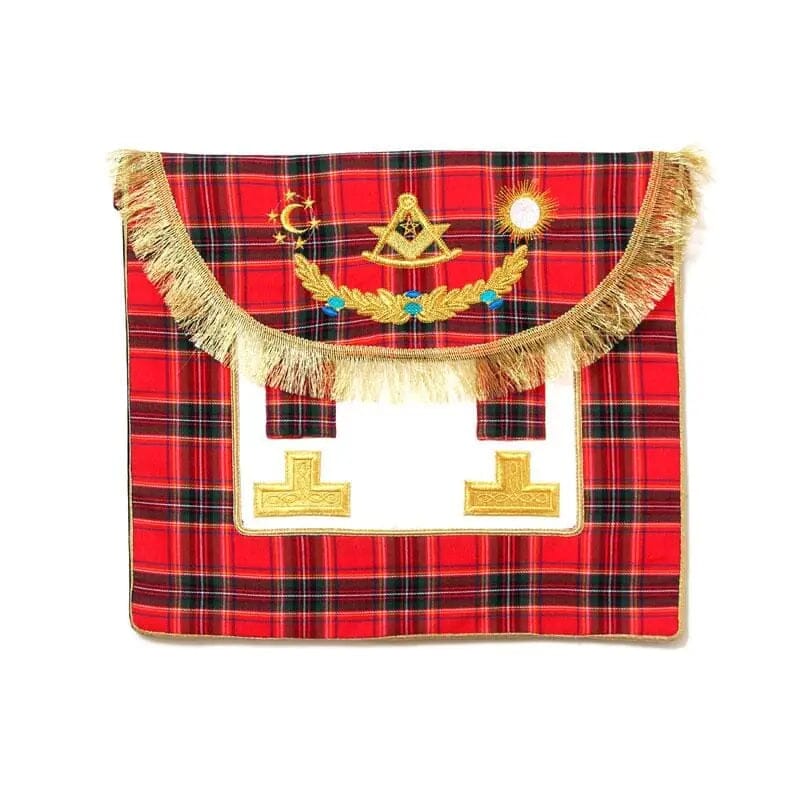 Tablier Vénérable Maître. 41x34 cm - Rite Standard d'Ecosse - Nos Colonnes