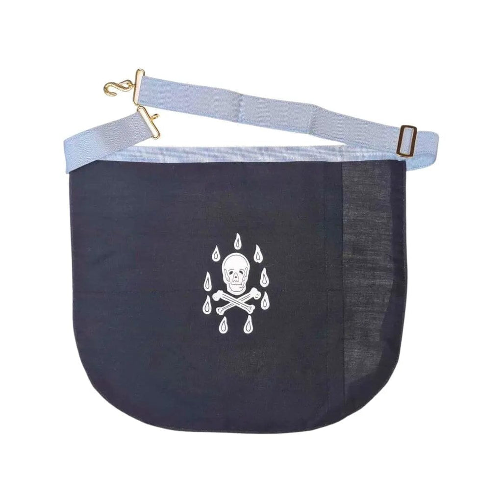 Tablier Vénérable Maître. Ghimel/Bords arrondis - Rite Français Traditionnel - Nos Colonnes