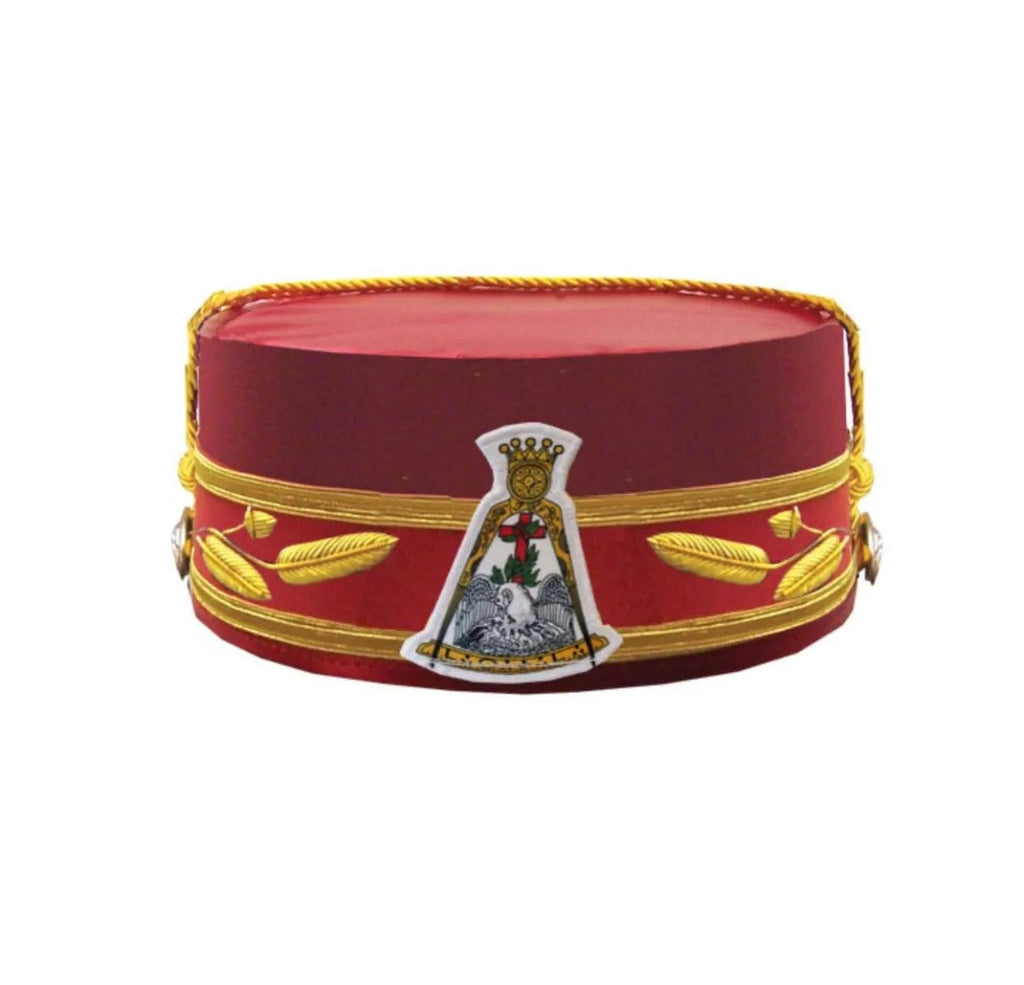 Toque de Luxe Rouge 18° Degré - Rite Écossais Ancien Accepté (REAA) - Nos Colonnes